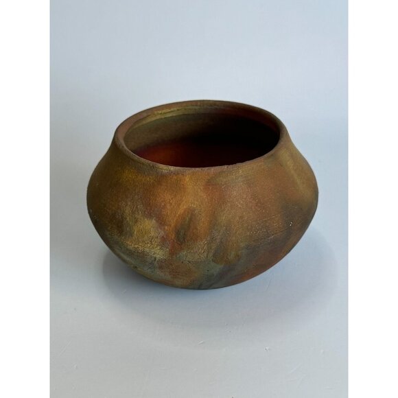 Vintage Raku Pottery Bowl Handcrafted in Japan Signed by Artist T Pons - Picture 4 of 7